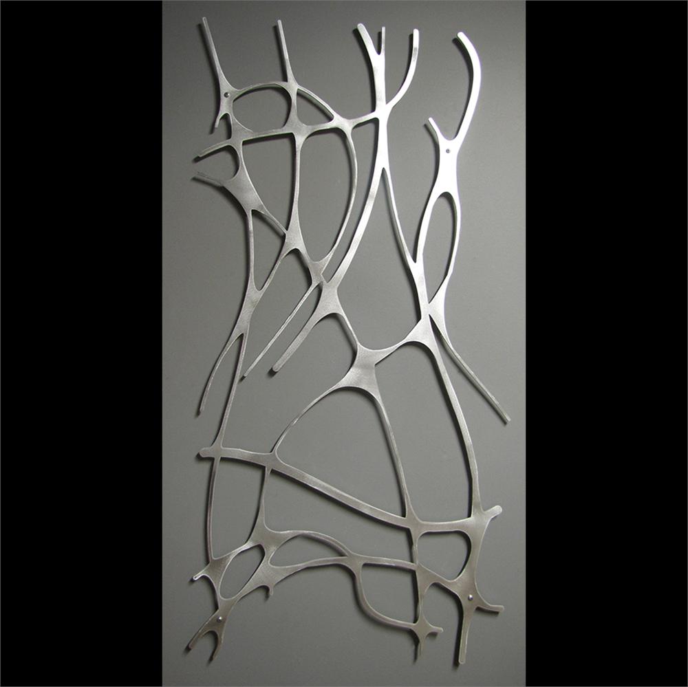 Art Deco Wall Art art nouveau web 4 panel in brushed aluminum wall sculpture Art Deco Wall Art art nouveau web 4 panel in brushed aluminum wall sculpture