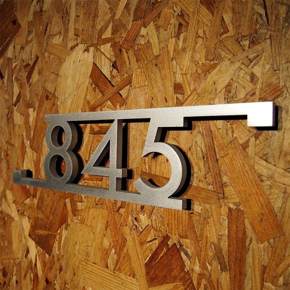 USOM Modern Bars & Squares House Number Sign in luminum USOM Modern Bars & Squares House Number Sign in luminum - ^