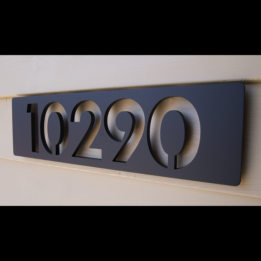 numbers modern floating aluminum powder number signs coated modaindustria address metal maison coat moderne plaques aluminium tableau choisir un